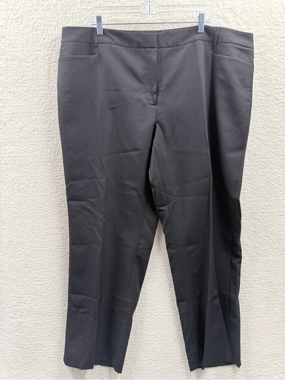 DKNY Womens Size 20W Black Sullivan St. Slash Pocket Flare Dress Pants Slim Fit
